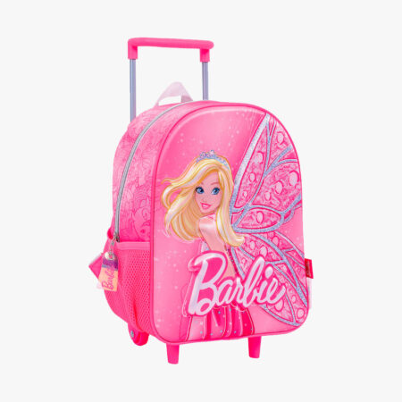 Mochila con carro Barbie 12″ cuadrille rosa - 35612 by Barbie • Gemafer