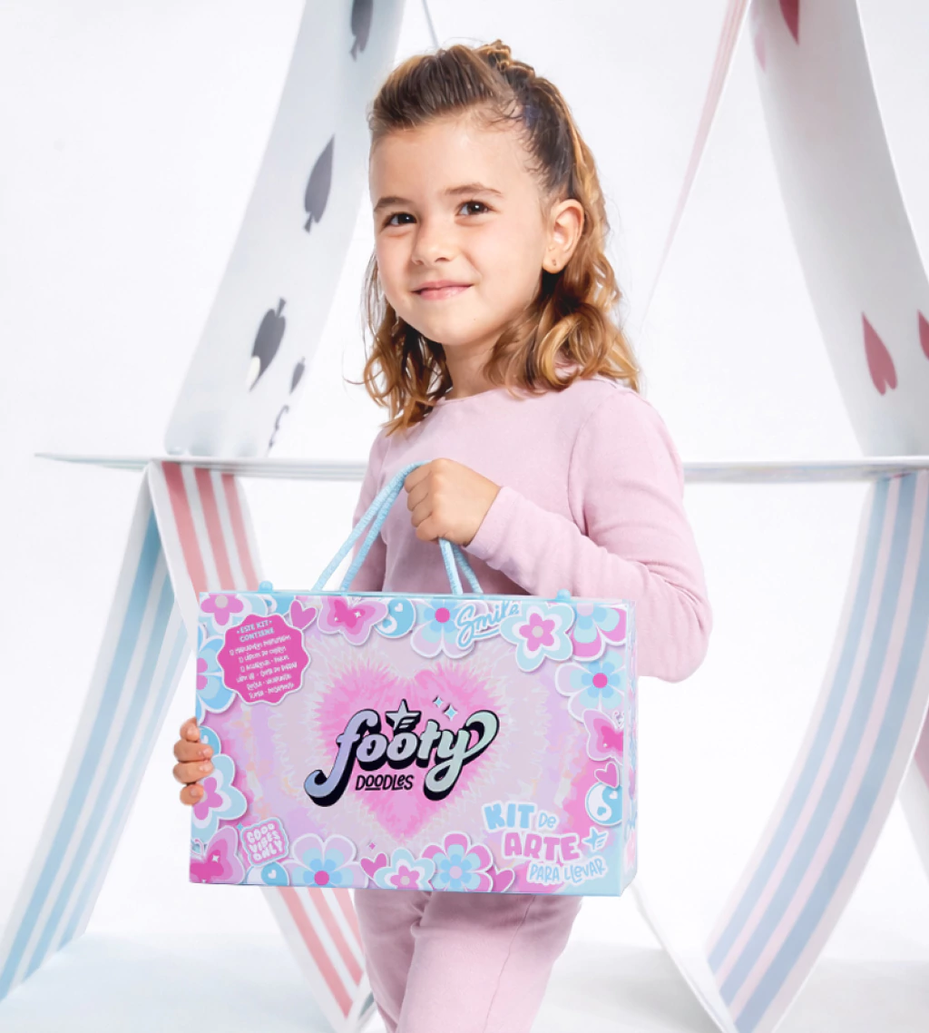 Footy Valija KIT DE ARTE SUPER HEART ROSA - SET603 - Imagen 3